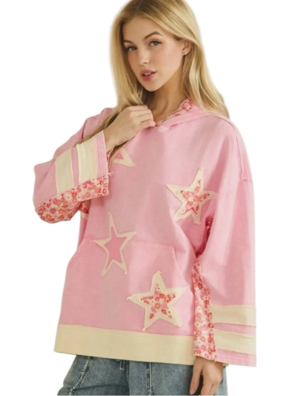 179:  SAGE + FIG NWT HOODIE PINK (H4) - Picture 3 of 3